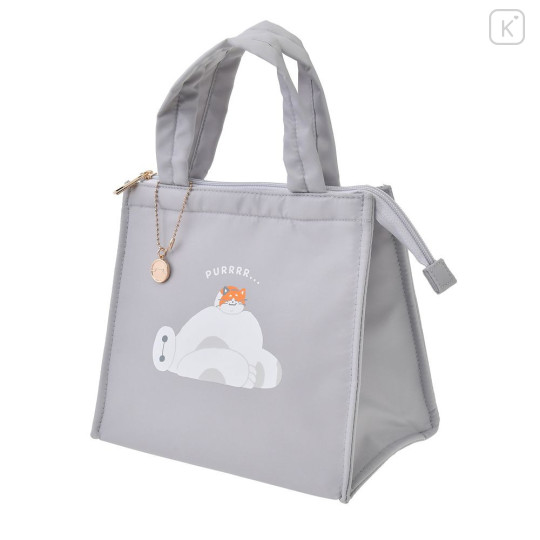 Japan Disney Store Insulated Cooler Lunch Bag - Baymax : Relax Light Grey Cool Tote - 2