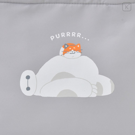 Japan Disney Store Insulated Cooler Lunch Bag - Baymax : Relax Light Grey Cool Tote - 5