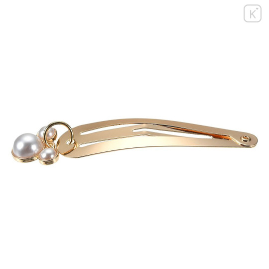 Japan Disney Store Gold Hairpin - Mickey : Swinging Charm Pearl - 6