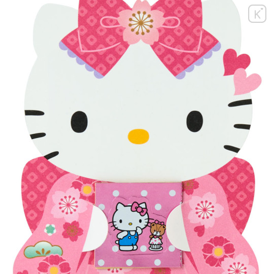 Japan Sanrio Original Gift Envelope Set - Hello Kitty : Kimono Pink - 3