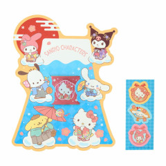 Japan Sanrio Original Gift Envelope Set - Characters Kimono Mt. Fuji
