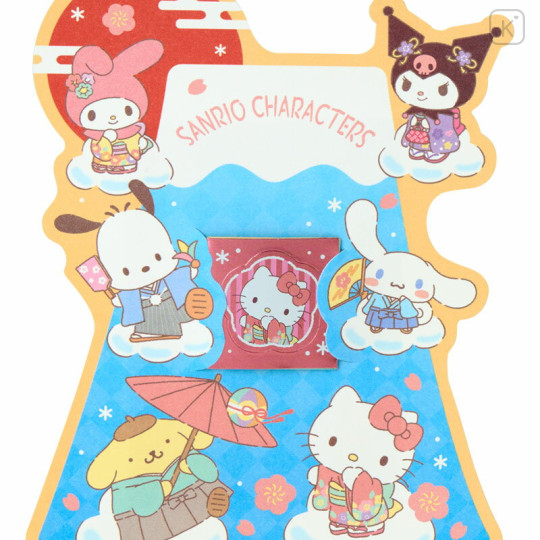 Japan Sanrio Original Gift Envelope Set - Characters Kimono Mt. Fuji - 3