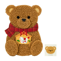 Japan Sanrio Original Fluffy Envelope - Teddy Bear Sitting