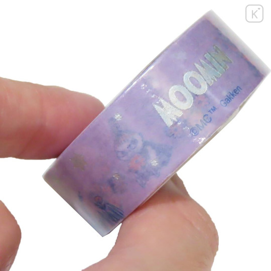Japan Moomin Masking Tape - Little My : Aurora Foil Purple - 2
