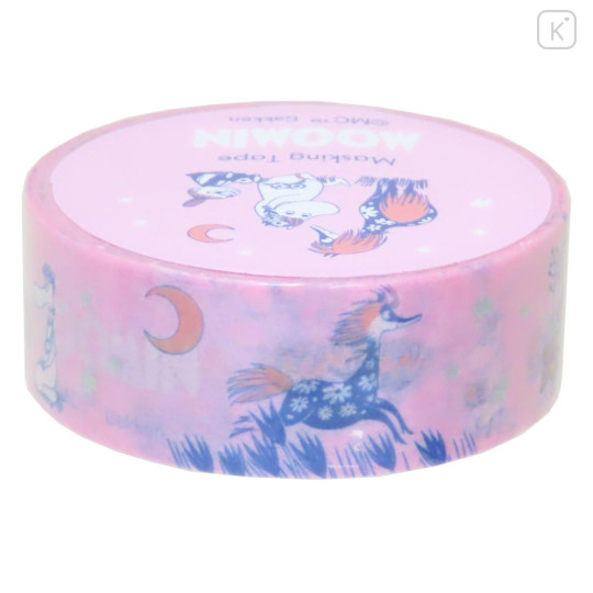 Japan Moomin Masking Tape - Little My : Aurora Foil Pink - 3