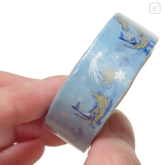 Japan Moomin Masking Tape - Little My : Aurora Foil Blue Green - 2