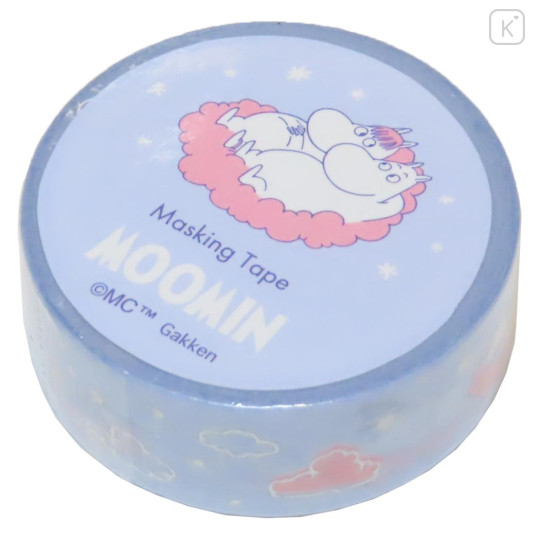 Japan Moomin Masking Tape - Moomintroll : Aurora Foil Blue - 1