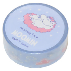 Japan Moomin Masking Tape - Moomintroll : Aurora Foil Blue