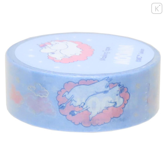 Japan Moomin Masking Tape - Moomintroll : Aurora Foil Blue - 3