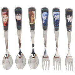 Japan Jujutsu Kaisen Cutlery Set Stainless Steel Fork & Spoon - A