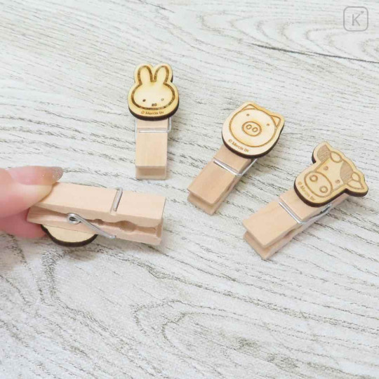Japan Miffy Wooden Clothespin Set - Miffy & Animals - 2