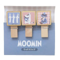 Japan Moomin Wooden Clothespin Set - Hattifatteners & Moomintroll & Snufkin : Blue Pink - 1