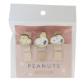 Japan Peanuts Wooden Clothespin Set - Snoopy & Woodstock : Smile Face - 1