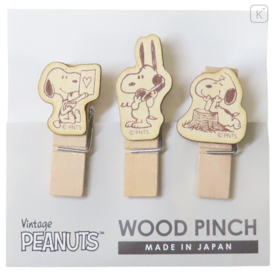 Japan Peanuts Wooden Clothespin Set - Snoopy : Hobby - 1