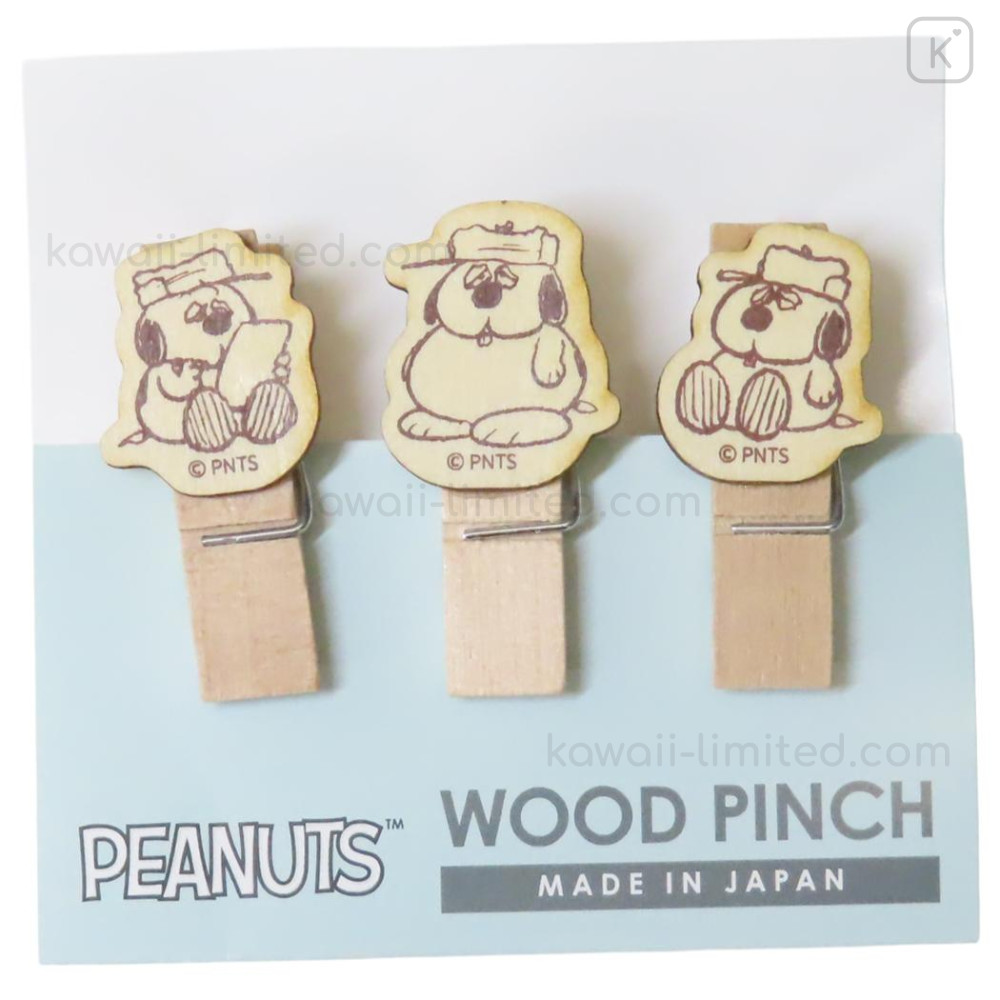 Japan Peanuts Wooden Clothespin Set - Snoopy : Brother Olaf