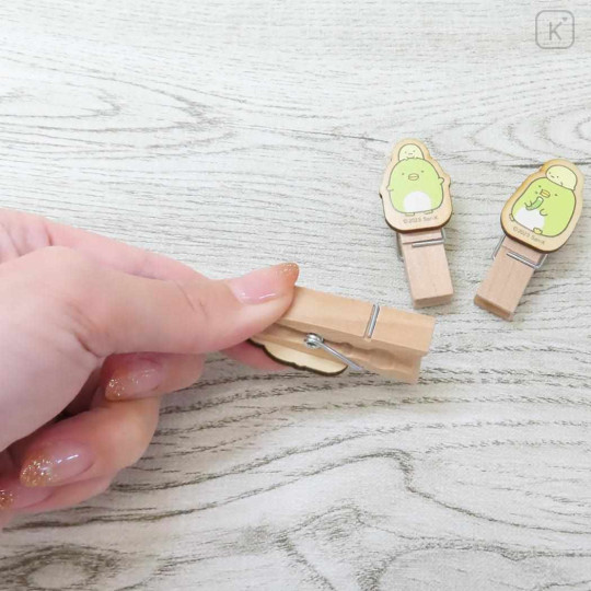 Japan San-X Wooden Clothespin Set - Sumikko Gurashi : Penguin? - 2