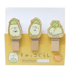 Japan San-X Wooden Clothespin Set - Sumikko Gurashi : Neko & Zassou