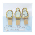 Japan San-X Wooden Clothespin Set - Sumikko Gurashi : Tokage & Nisetsumuri - 1