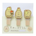 Japan San-X Wooden Clothespin Set - Sumikko Gurashi : Tonkatsu Fried Pork & Ebifurai no Shippo Fried Shrimp Tail - 1