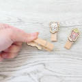 Japan San-X Wooden Clothespin Set - Rilakkuma : Sitting - 2