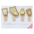 Japan San-X Wooden Clothespin Set - Rilakkuma : Take Your Time - 1