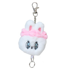 Japan Esther Bunny Plush Mascot Retractable Reel Keychain - White
