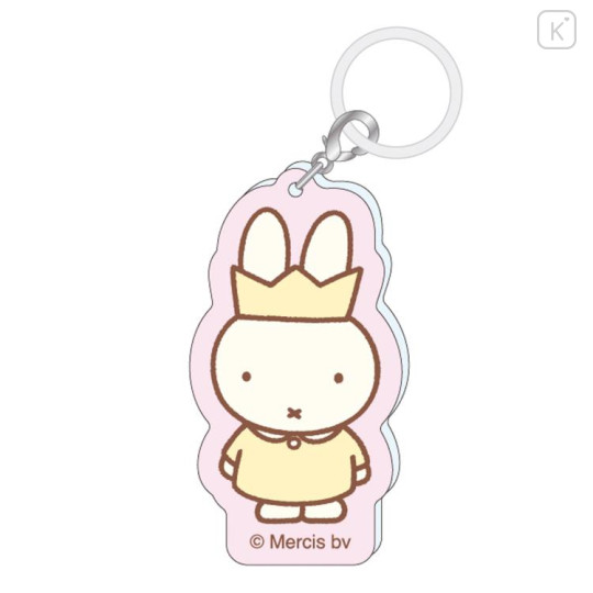 Japan Miffy Charm Tag Keychain - Miffy : Crown - 1