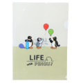 Japan Pingu A4 Clear File Folder - Life with Pingu Balloon - 1