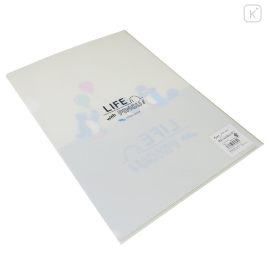 Japan Pingu A4 Clear File Folder - Life with Pingu Balloon - 2