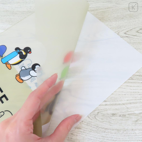 Japan Pingu A4 Clear File Folder - Life with Pingu Balloon - 3