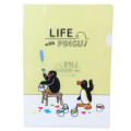 Japan Pingu A4 Clear File Folder - Life with Pingu Paint - 1