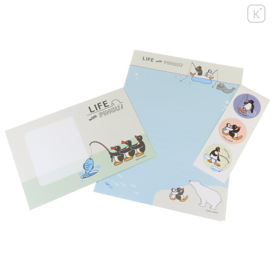 Japan Pingu Letter Envelope Set - Life with Pingu - 1