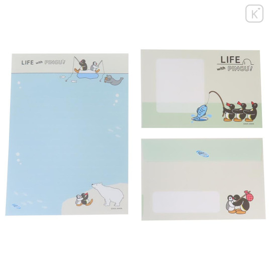 Japan Pingu Letter Envelope Set - Life with Pingu - 2