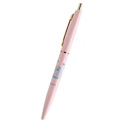 Japan Doraemon Clic Gold Ballpoint Pen - Doraemon : Love It Pink