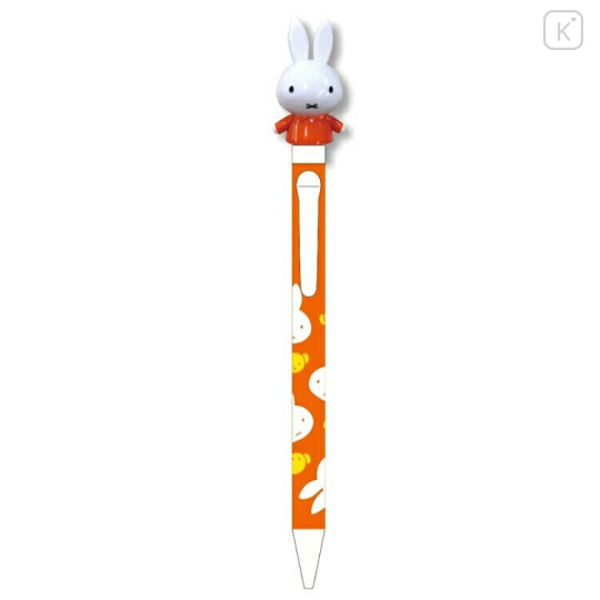Japan Miffy Action Mascot Ballpoint Pen - Boris & Miffy : Orange Dress - 1