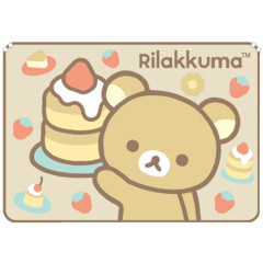 Japan San-X Flannel Lap Blanket - Rilakkuma : Strawberry Dessert