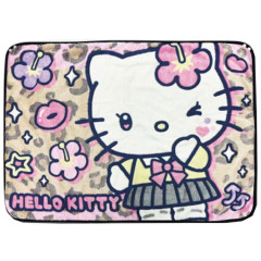 Japan Sanrio Flannel Lap Blanket - Hello Kitty : Retro Heisei Kogal Y2K