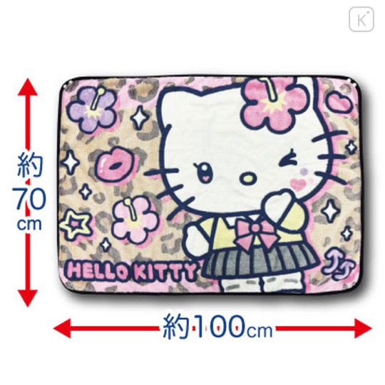 Japan Sanrio Flannel Lap Blanket - Hello Kitty : Retro Heisei Kogal Y2K - 3