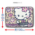 Japan Sanrio Flannel Lap Blanket - Hello Kitty : Retro Heisei Kogal Y2K Tan - 3