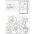 Japan Q-LiA Wax Style Seal Sticker - Rabbit Memory Holographic Silver Gold Foil - 1
