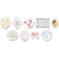 Japan Q-LiA Wax Style Seal Sticker - Shortcake Memory Holographic Silver Gold Foil - 2