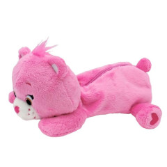 Japan Care Bears Fluffy Plush Pen Case - Cheer Bear