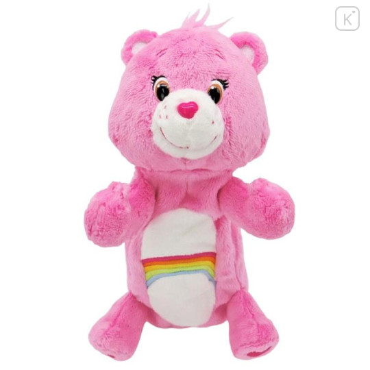 Japan Care Bears Fluffy Plush Pen Case - Cheer Bear - 2