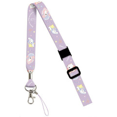 Japan Sanrio Neck Strap - Cinnamoroll & Hello Kitty & My Melody : Sweet Dream Baby Purple