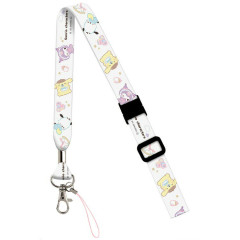 Japan Sanrio Neck Strap - Kuromi & Pochacco & Pompompurin : Sweet Dream Baby White