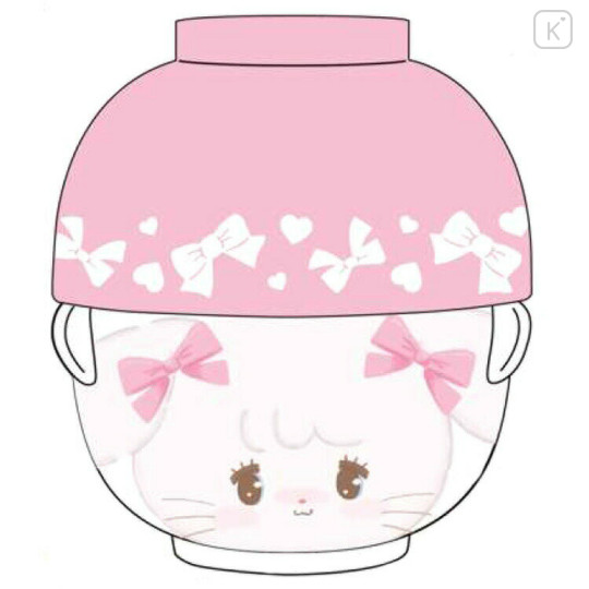 Japan Mikko Illustrations Ceramic Tea Bowl & Melamine Soup Bowl Set - Cammy - 1