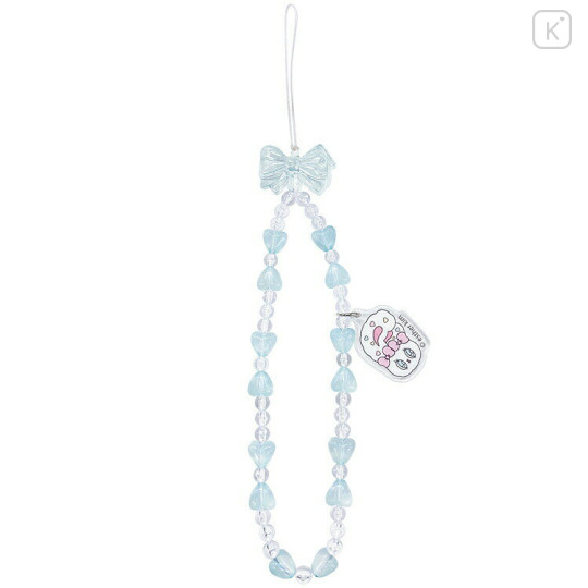 Japan Esther Bunny Bead Strap with Mascot - Ribbon Blue - 1