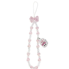 Japan Esther Bunny Bead Strap with Mascot - Ribbon Pink