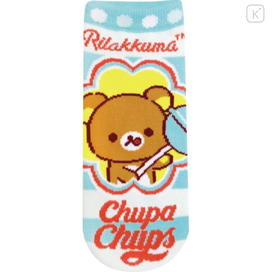 Japan San-X Socks - Rilakkuma : Chupa Chups Turquoise Blue - 1