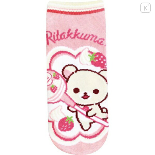Japan San-X Socks - Korilakkuma : Chupa Chups Strawberry Pink - 1